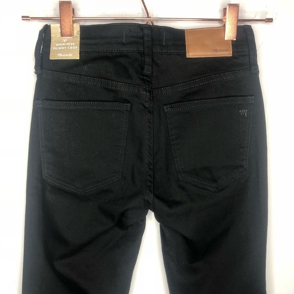 NWT Madewell 9” High-Rise Skinny Crop Black - Picture 5 of 8